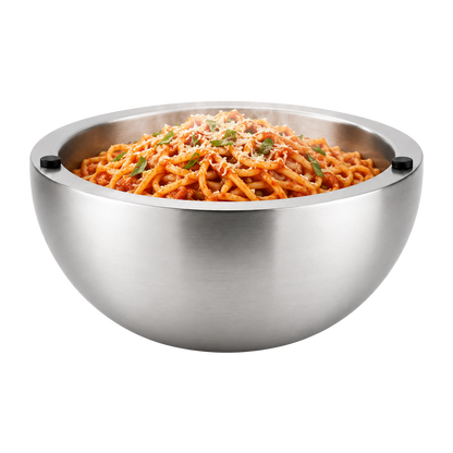 Double-Wall Stainless Steel Serving Bowl